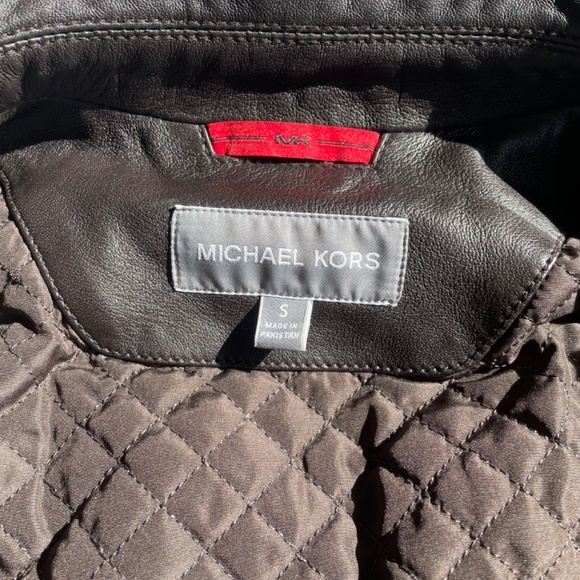Espresso Brown Michael Kors leather jacket - Picture 5 of 6
